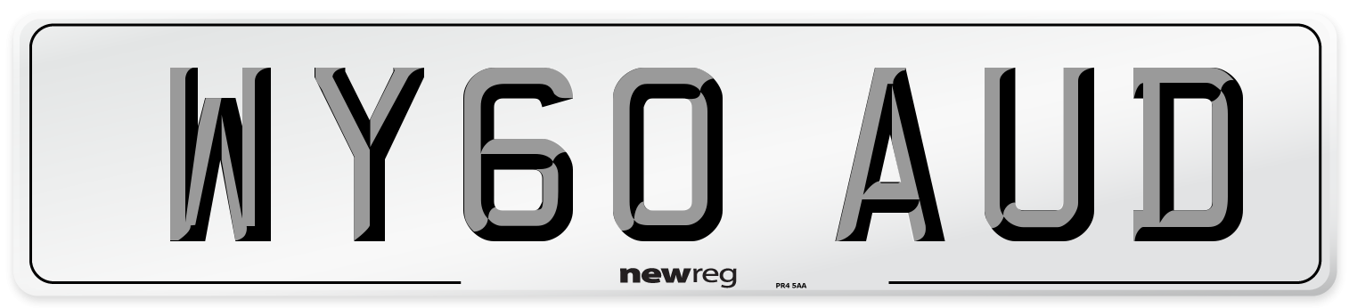 WY60 AUD Number Plate from New Reg